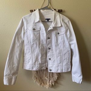 GAP WHITE DENIM BUTTON JACKET